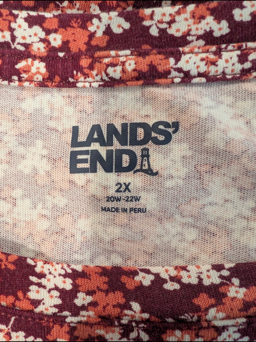 Lands' End Long Sleeve Floral Tee - Picture 2 of 7